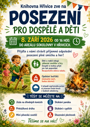Knihovna Hřivice zve na posezení pro dospělé a tvoření pro děti a dospělé 1